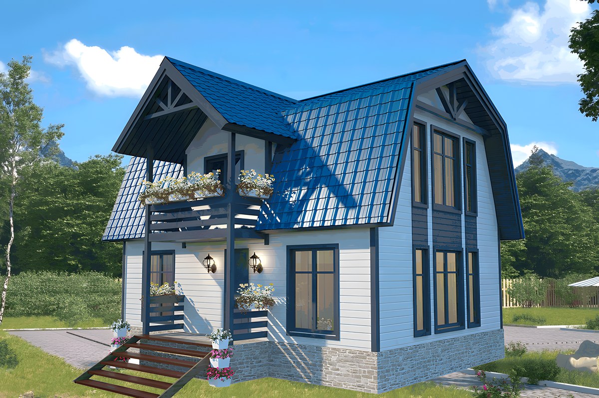 Каталог каркасный дом солнечный ++ 6 х 8 в Москве | Компания Азбука дома