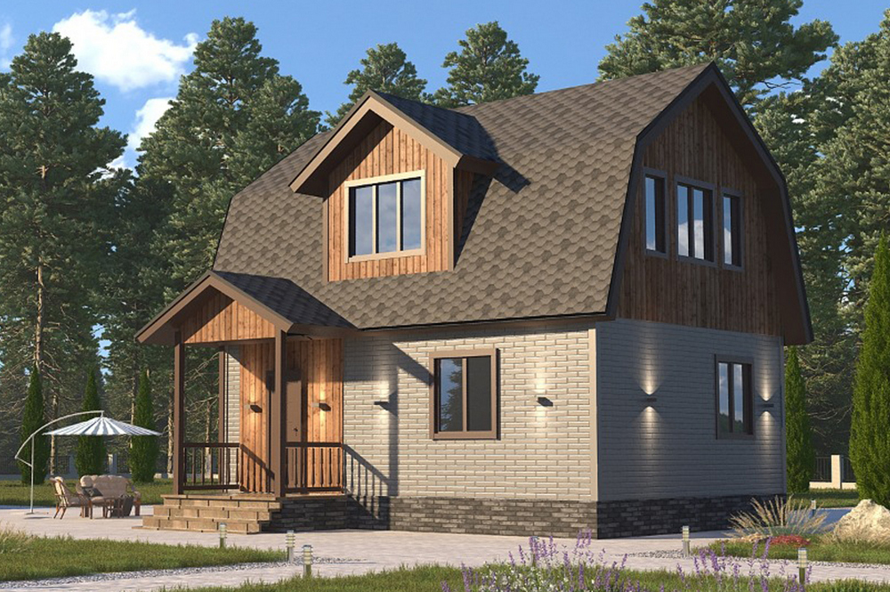 Каркасный дом Солнечный + 6 х 5