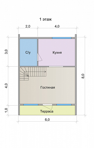 Барн-хаус 6 х 8