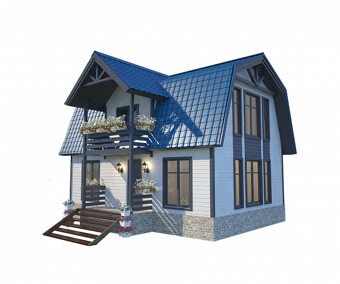 Каркасный дом Солнечный ++ 6 х 9