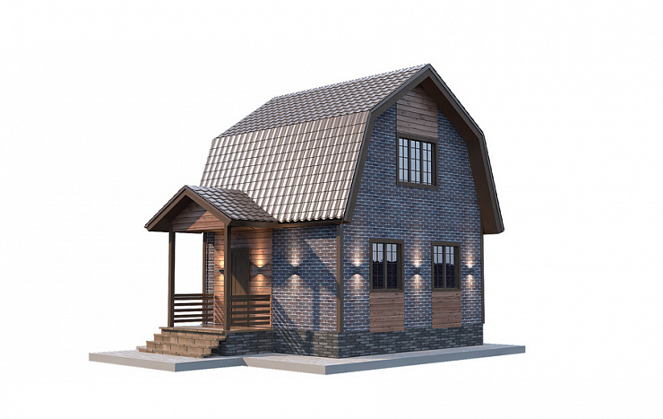 Каркасный дом Солнечный 6 х 4