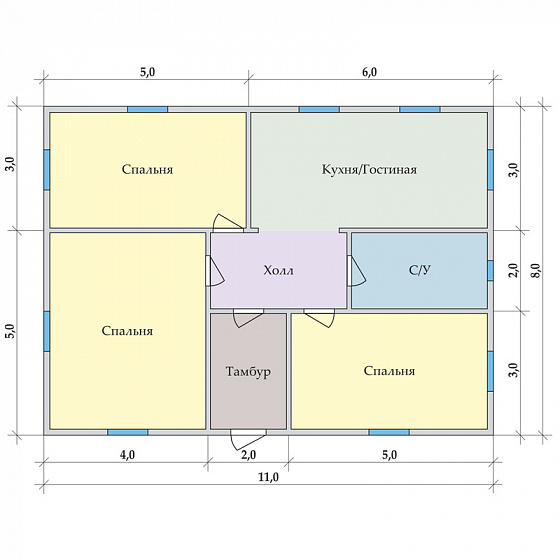 Классический 8 х 11