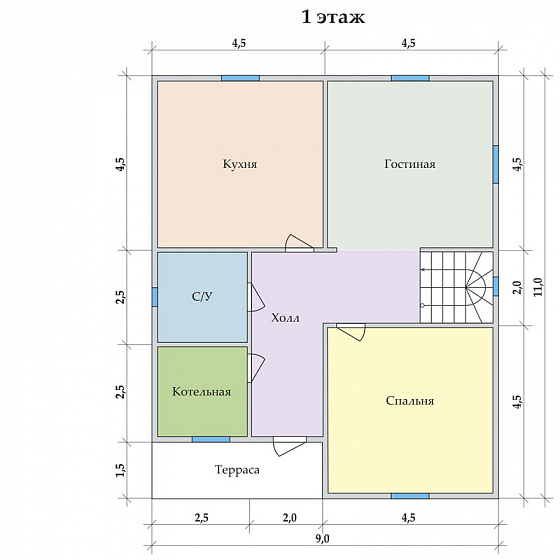 Радужный 9 х 11