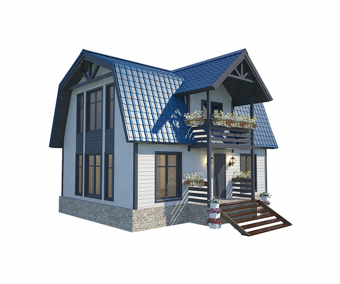 Каркасный дом Солнечный ++ 6 х 9