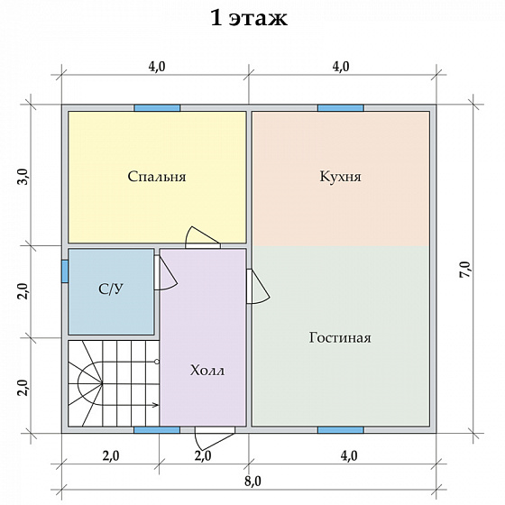 Радужный 7 х 8