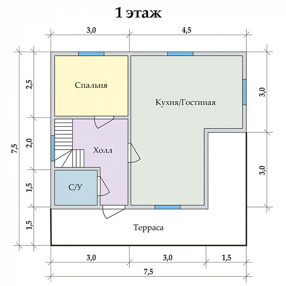 Изумрудный 7,5 х 7,5
