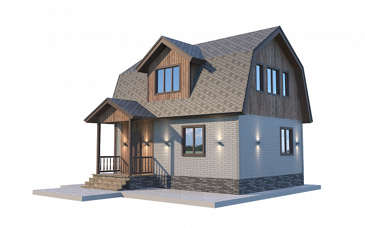 Каркасный дом Солнечный + 6 х 6